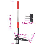vidaXL Désherbant rouge et argenté 99 5 cm aluminium anodisé