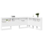 vidaXL Tête de lit de rangement Blanc 120 cm Bois d'ingénierie