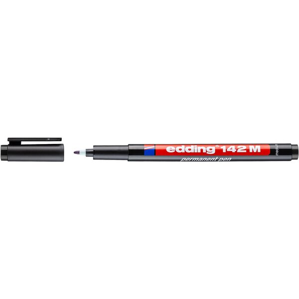 Feutre Permanent 142M Noir Pointe Moyenne 1 mm EDDING