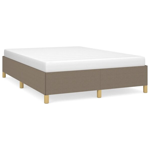 vidaXL Cadre de lit sans matelas taupe 140x190 cm tissu