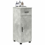 vidaXL Cabinet de salle de bain avec tiroir Gris béton 30 x 35 x 80 cm