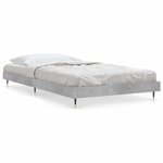 vidaXL Cadre de lit gris béton 100x200 cm bois d'ingénierie