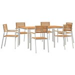 vidaXL Ensemble de salle à manger pour jardin 7 Pièces