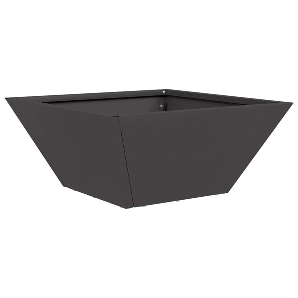 vidaXL Cache-pot de jardin Noir 35 x 35 x 15 cm Acier laminé à froid