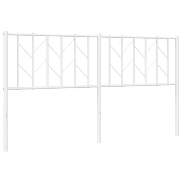 vidaXL Tête de lit métal blanc 160 cm