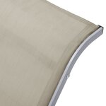 vidaXL Chaise longue textilène et aluminium crème