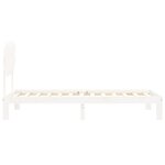 vidaXL Cadre de lit sans matelas blanc 90x200 cm bois de pin massif