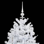 vidaXL Arbre de Noël neigeux avec base de parapluie Blanc 170 cm