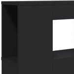 vidaXL Tête de lit à LED noir 220x18 5x103 5 cm bois d'ingénierie