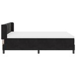 Lit Box Spring avec Matelas Noir 140x190 cm Velours