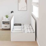 vidaXL Cadre de lit Blanc 200 x 100 x 31 5 cm Bois d'ingénierie