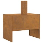vidaXL Braise Marron 80 x 50 x 96 cm Acier Corten