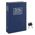 ACROPAQ Coffre Fort Discret a clé Livre- Coffre-fort a clé 155 x 245 x 55 mm simulé en livre- Sécurisez vos objets- Bleu