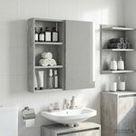 vidaXL Armoire murale de salle de bain Gris Béton 30 x 10 x 60 5 cm