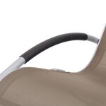 vidaXL Chaise à bascule d'extérieur Taupe Textilène