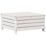 vidaXL Salon de jardin 4 Pièces avec coussins blanc bois de pin massif