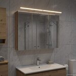 vidaXL Armoire Miroir de Salle de Bain Chêne artisan