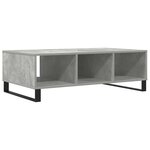 vidaXL Table basse gris béton 104x60x35 cm bois d'ingénierie