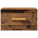 vidaXL Tables de chevet murales 2 Pièces vieux bois 35x35x20 cm