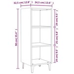 vidaXL Buffet chêne marron 34 5x32 5x90 cm bois d'ingénierie