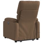 vidaXL Fauteuil inclinable de massage électrique Marron Tissu