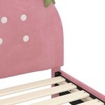 vidaXL Cadre de lit pour enfants avec tête de lit Rose 90 x 190 cm