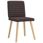 vidaXL Chaises à manger lot de 6 marron foncé tissu
