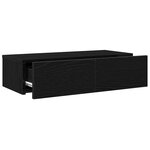 vidaXL Étagère murale avec tiroirs noir 60x26 5x15cm bois d'ingénierie