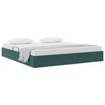 vidaXL Cadre de lit ottoman Vert foncé 160 x 200 cm Velours