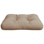 vidaXL Coussin de palette taupe 60x61 5x10 cm tissu