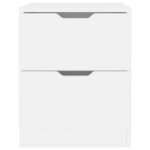 vidaXL Tables de chevet 2 Pièces blanc 40x40x50 cm bois d’ingénierie