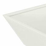 vidaXL Pot de jardin en forme de bol 5 Pièces Blanc 50 x 50 x 15 cm Acier