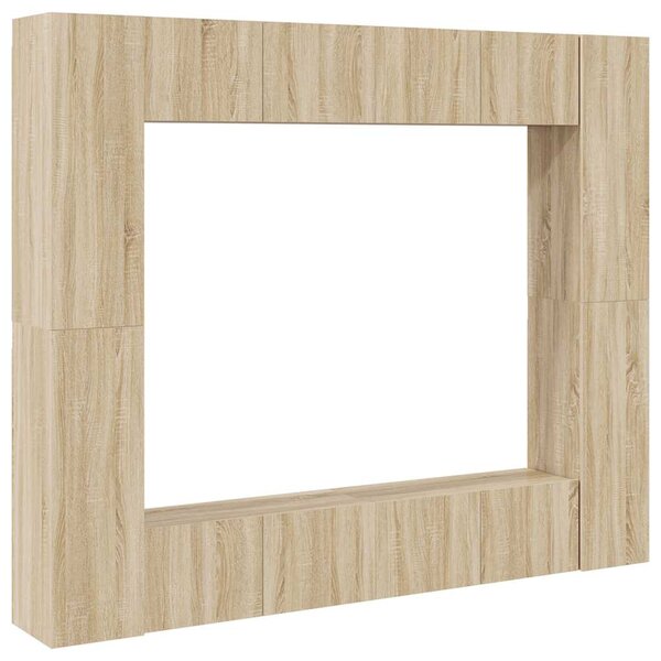 vidaXL Ensemble de meubles TV 8 Pièces Chêne sonoma Bois d'ingénierie