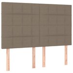 vidaXL Sommier à lattes de lit avec matelas Taupe 140x190 cm Tissu