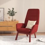 vidaXL Chaise de relaxation Rouge bordeaux Tissu