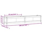 vidaXL Jardinière blanc 180x31x31 cm bois de pin massif