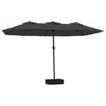vidaXL Parasol à double tête anthracite 449x265 cm