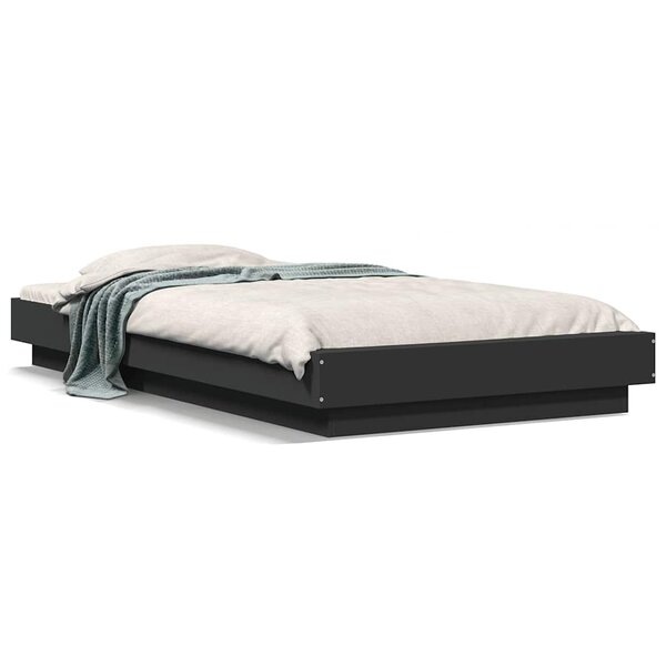 vidaXL Cadre de lit sans matelas noir 90x190 cm