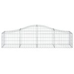 vidaXL Panier de gabions arqué 200x50x40/60 cm Fer galvanisé