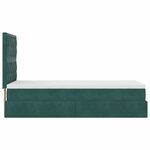 vidaXL Cadre de lit ottoman avec matelas vert foncé 100x200 cm velours