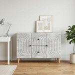 vidaXL Meuble TV Gris béton 89 x 34 5 x 60 cm Bois d'ingénierie