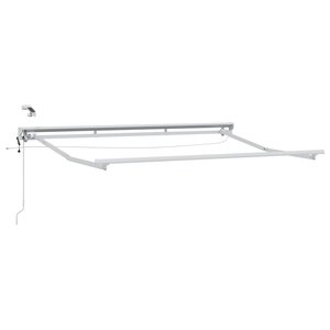 vidaXL Cadre de store électrique avec LED Blanc 3 5 x 2 m Aluminium