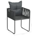 vidaXL Ensemble à manger de jardin 5Pièces PVC résine tressée noir marron