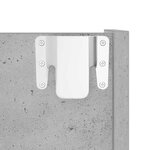 vidaXL Armoire à chaussures murale Gris béton 80x18x90 cm Aggloméré