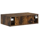 vidaXL Table d'appoint murale Chêne fumé 59 x 34 5 x 17 cm