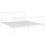 vidaXL Cadre de lit Blanc Métal 200x200 cm