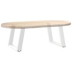vidaXL Pieds de table basse en U  2 pièces  blanc  50 x (42-43) cm  acier