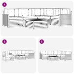 vidaXL Ensemble de canapés d'extérieur 6 Pièces Gris Naturel et Clair
