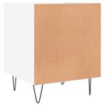vidaXL Table de chevet blanc brillant 40x40x50 cm bois d’ingénierie