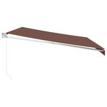 vidaXL Auvent manuel rétractable marron 500x300 cm